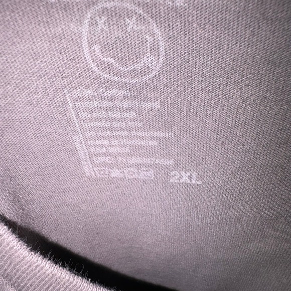 Nirvana Smiley Face Graphic T-Shirt - Charcoal Grey - Size 2XL - Picture 3 of 3